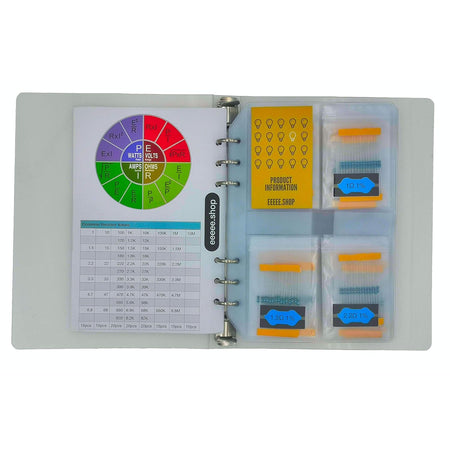 1% 0.25w Resistor Book kit, 1Ω-10MΩ