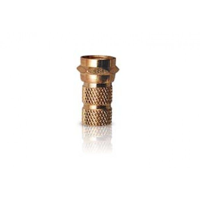Twist-on Gold TV Coax F Connector 278-0229