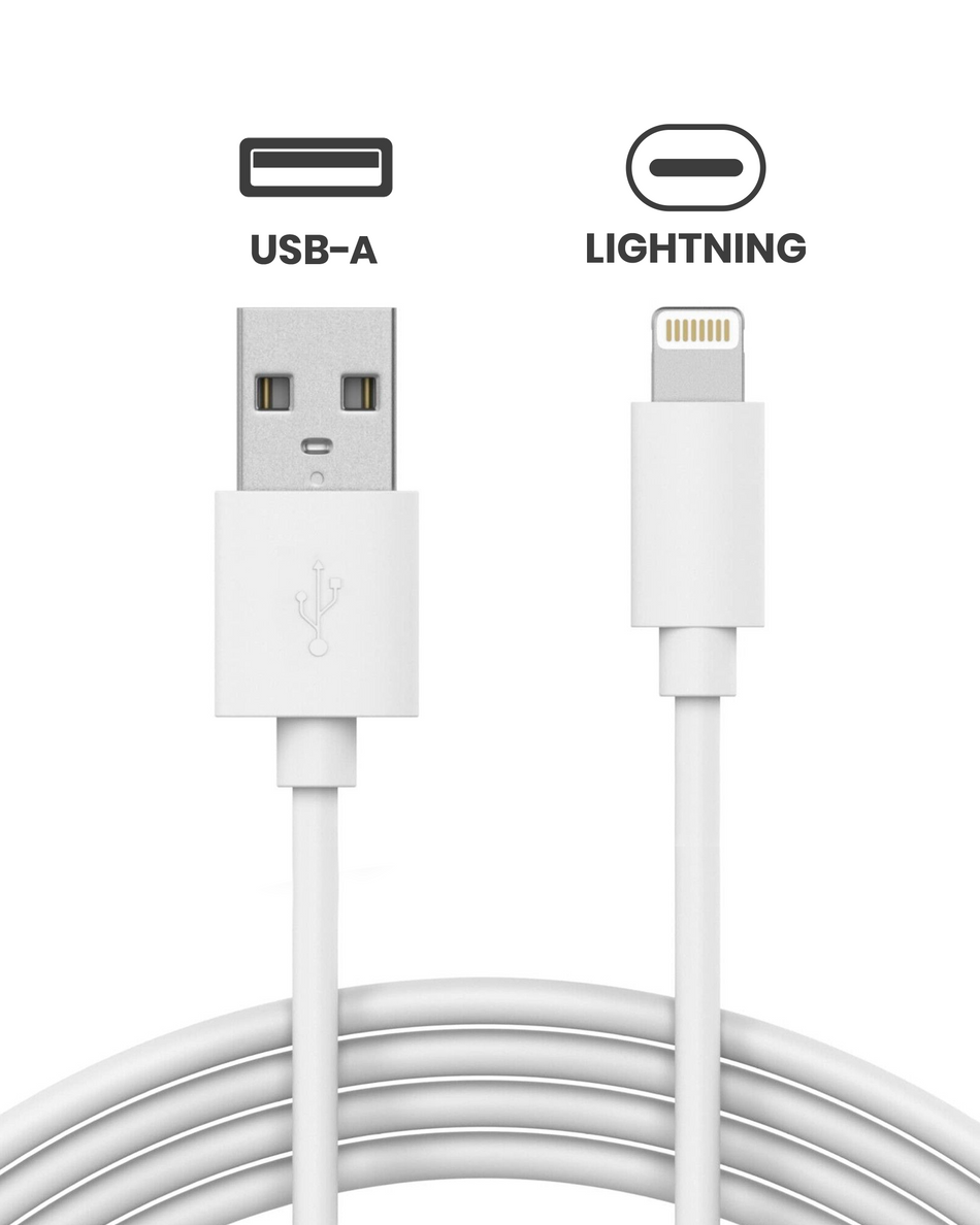 USB-A to Lightning Cable – 3ft (OEM Grade A/B) for iPhone / iPad / iPod / AirPods