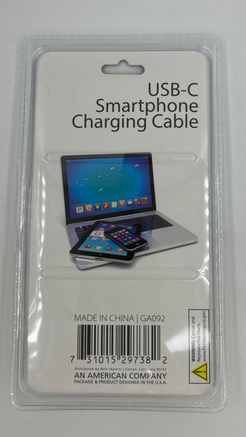 USB-C 40" SmartPhone Charging Cable 3.3 ft BLACK
