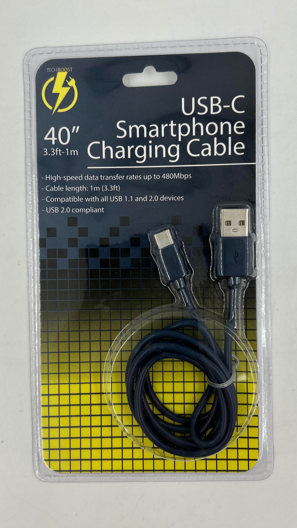 USB-C 40" SmartPhone Charging Cable 3.3 ft NAVY