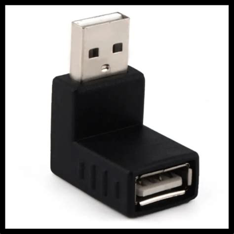 USB Female to USB Male 90° down angled