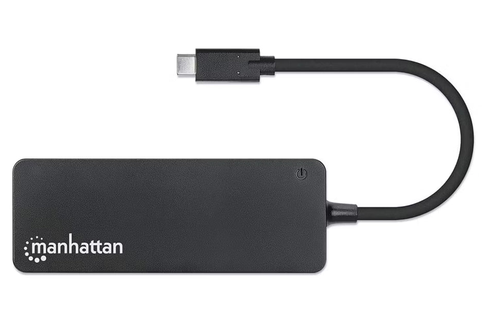 Manhattan® 4-Port USB 3.2 Gen 1 Hub with USB-C®-Male to 4 USB-A Females