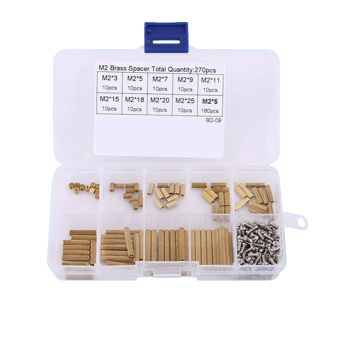 M2 Brass Standoff Kit 270pcs Motherboard Standoffs and Screws Assortment