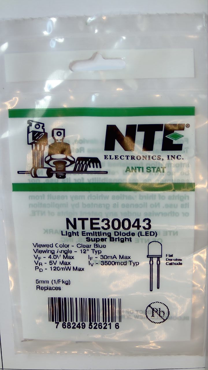 NTE30043 Light Emitiing Diode (LED) Super Bright