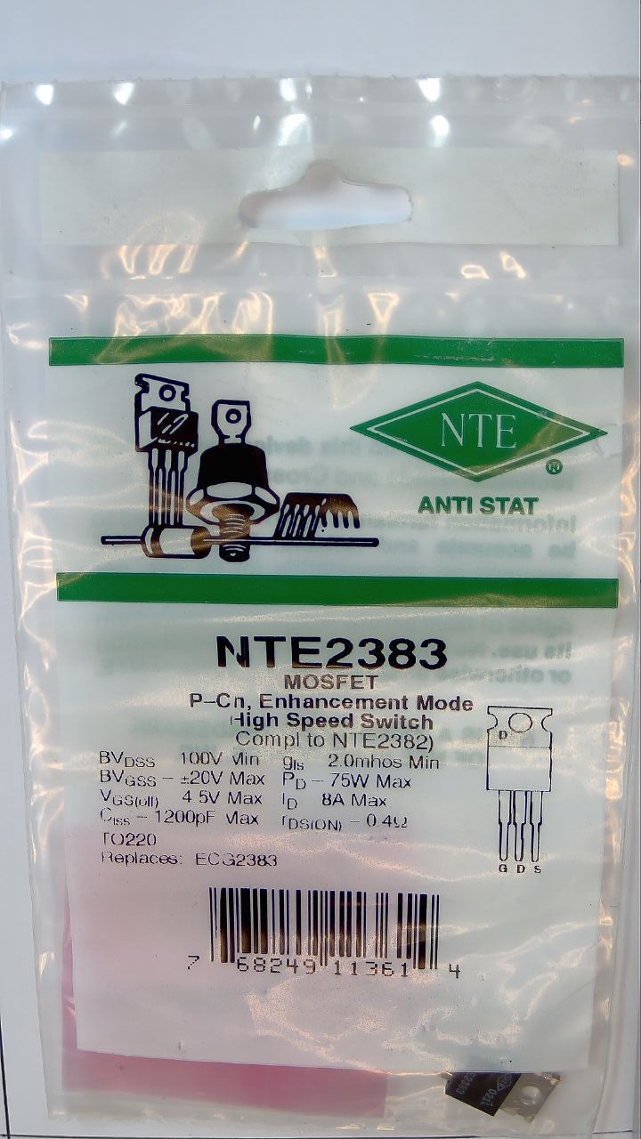 NTE2383 MOSFET High Speed Switch, P-Ch, Enhancement Mode