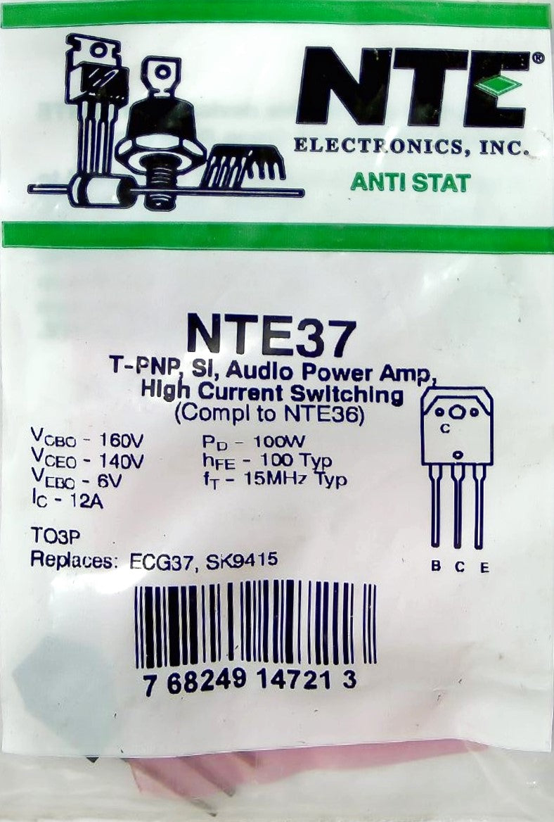 NTE37 Audio Power Amp, High Current Switching