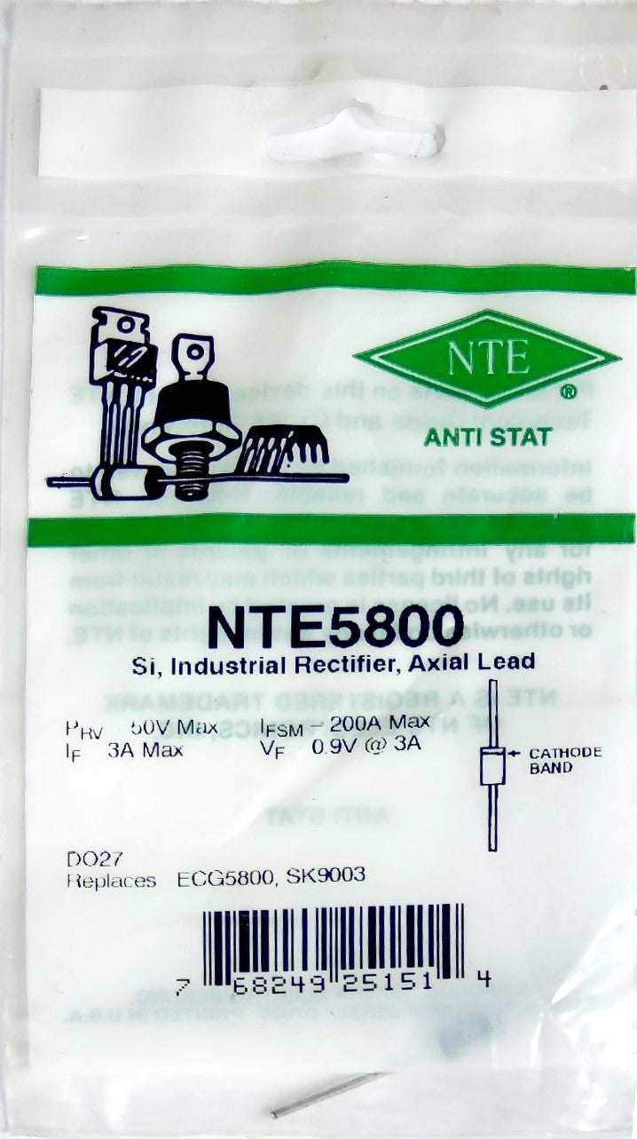 NTE5800 Industrial Rectifier, Axial lead