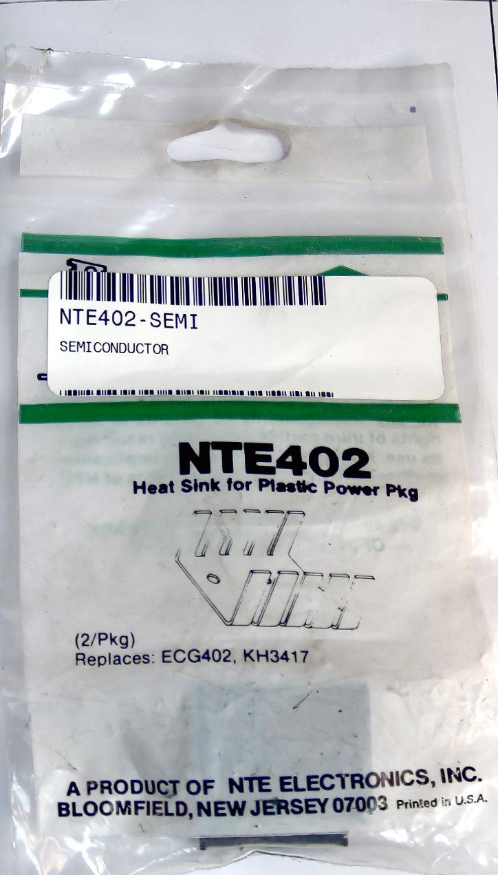 NTE402 Heat Sink For Plastic Power Pkg