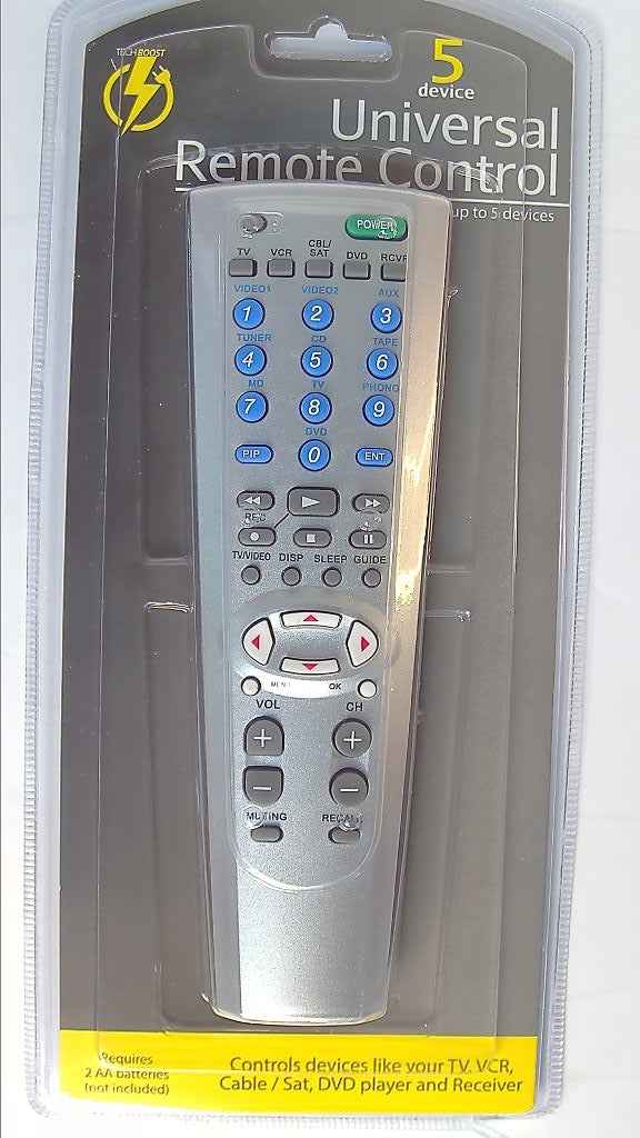 Techbro Remote Tech Boost 5 Device Universal Remote Control New Gift TV VCR Cable DVD ...