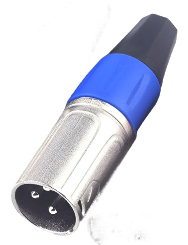 XLR Connector, Multi-Colored 3 PIN Male XLR Ends BLUE