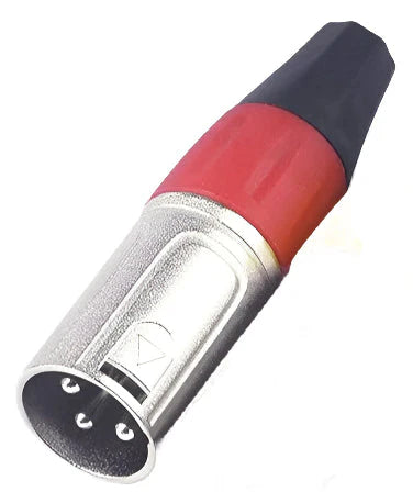 XLR Connector, Multi-Colored 3 PIN Male XLR Ends RED