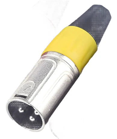 XLR Connector, Multi-Colored 3 PIN Male XLR Ends YELLOW