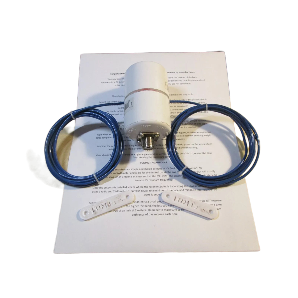 10 meter / 28 mhz - 1 1/2 Wave Dipole Antenna for CB Radio 2KW ICAS