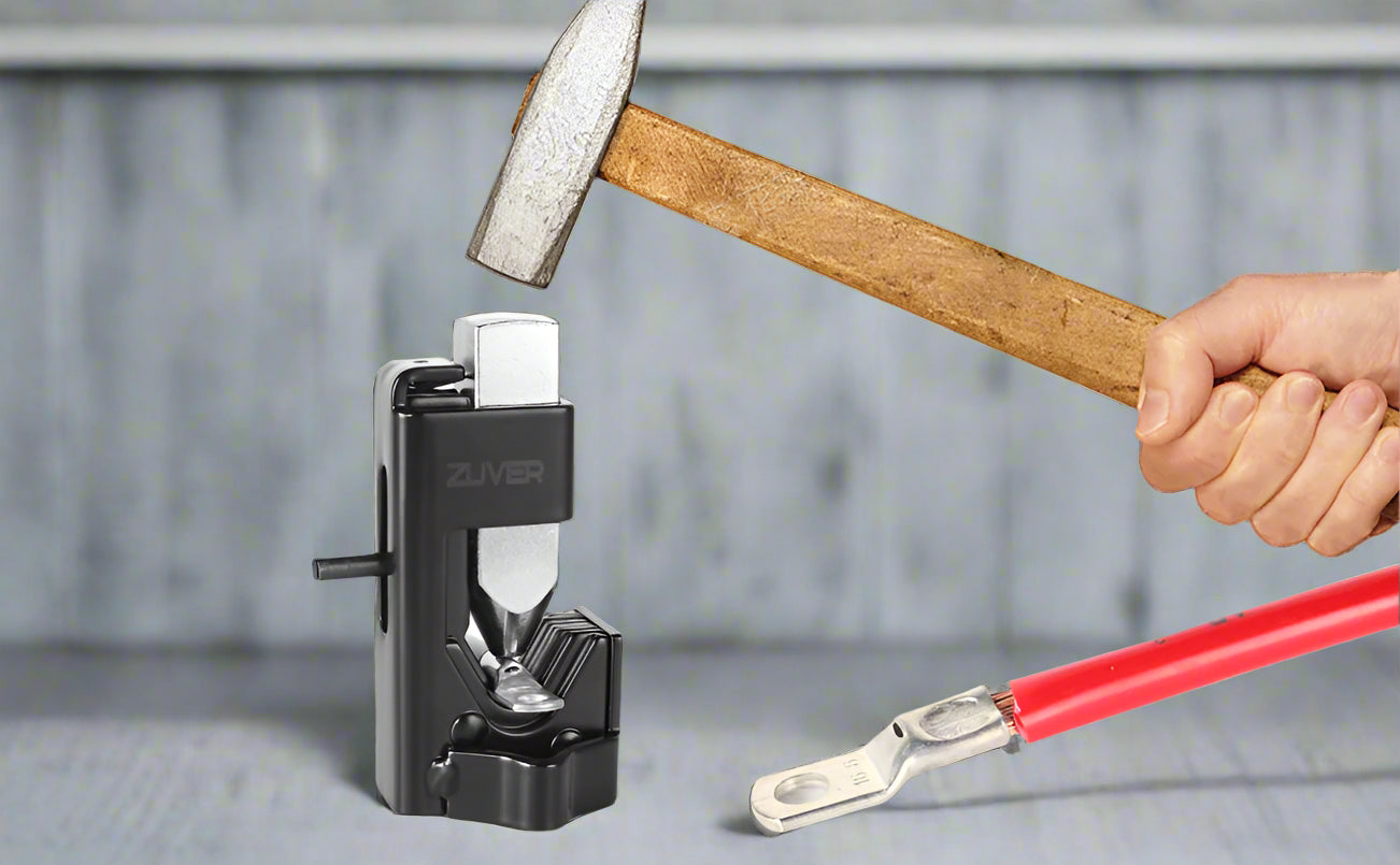 ZUVER Hammer Lug Crimper Tool – 8 to 4/0 AWG Cables