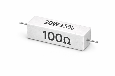 PANMILED 20W Cement Resistor, ±5% Ceramic Wirewound Power Resistor (15Ω–750Ω) High Watt Fixed Resistor