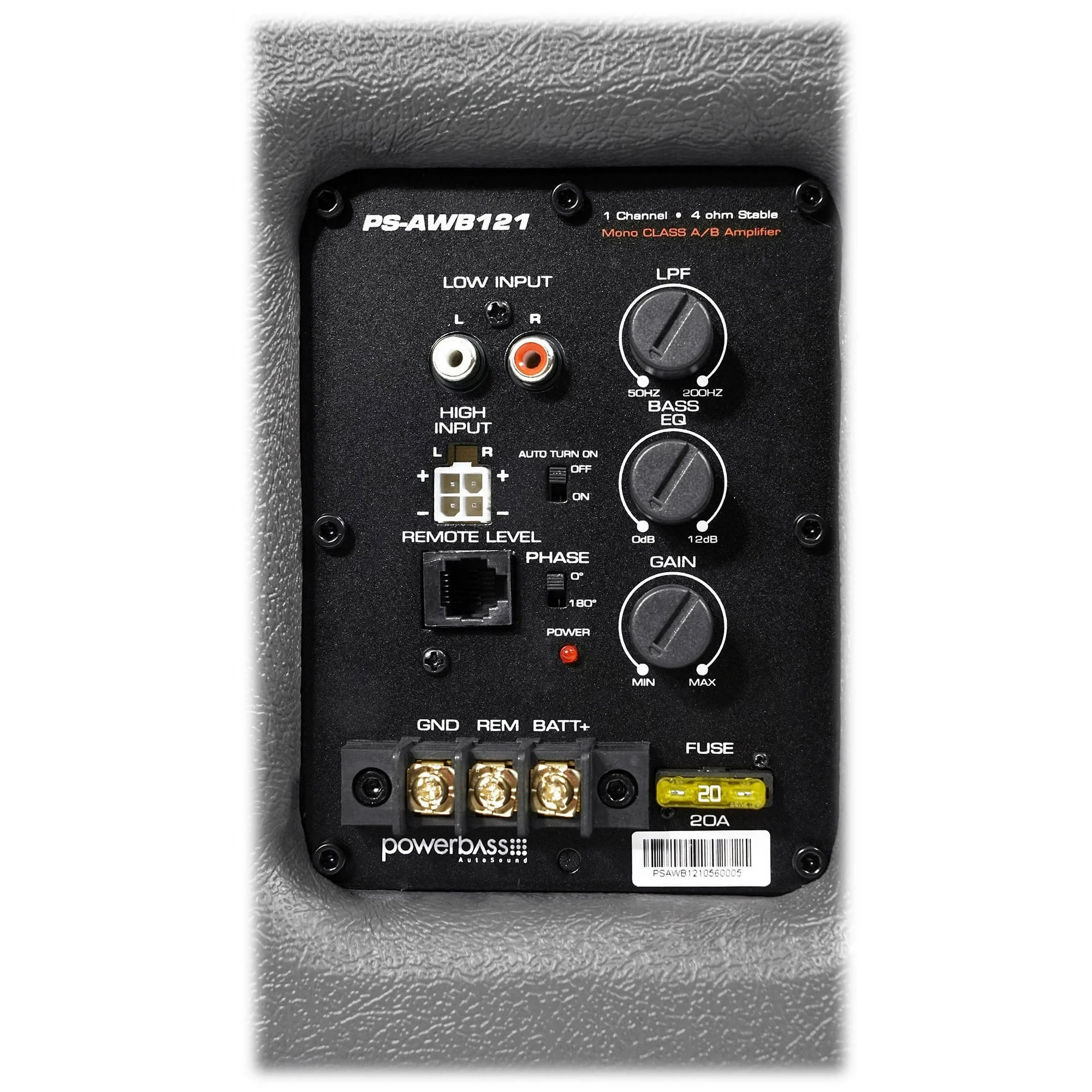 PowerBass PS-AWB121 Single 12in 200W Amplified Enclosure