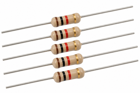 1W Carbon Film Resistors, ±5% Tolerance (5-Pack)