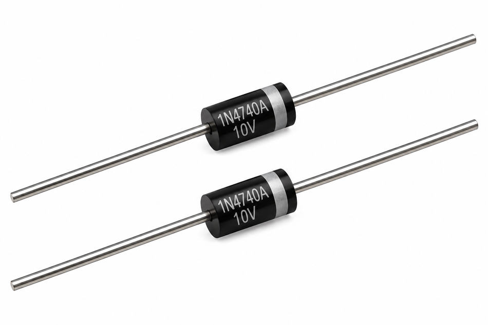 1N4740A Zener Diode – 10V 1W ±5% DO-41 (2-Pack)