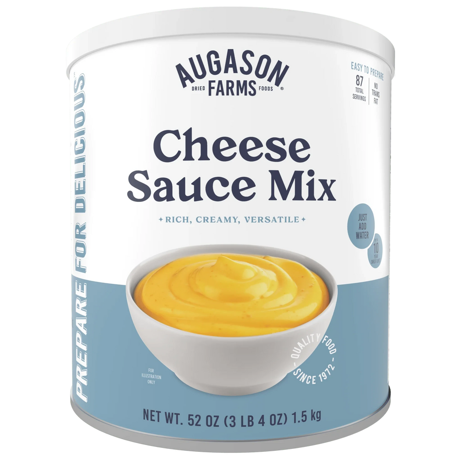 Augason Farms Cheese Sauce Mix Can | 87 Servings | Long-Term Food Storage & Pantry Essential