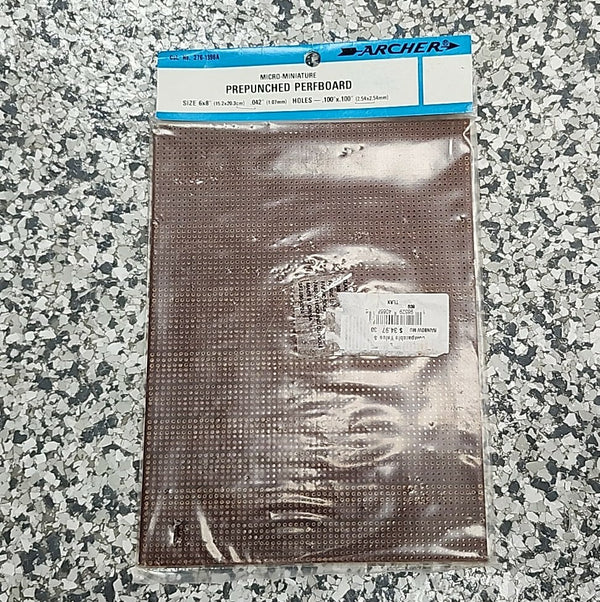 Radio Shack 276-1396A 6"x8" Microminiature Perfboard
