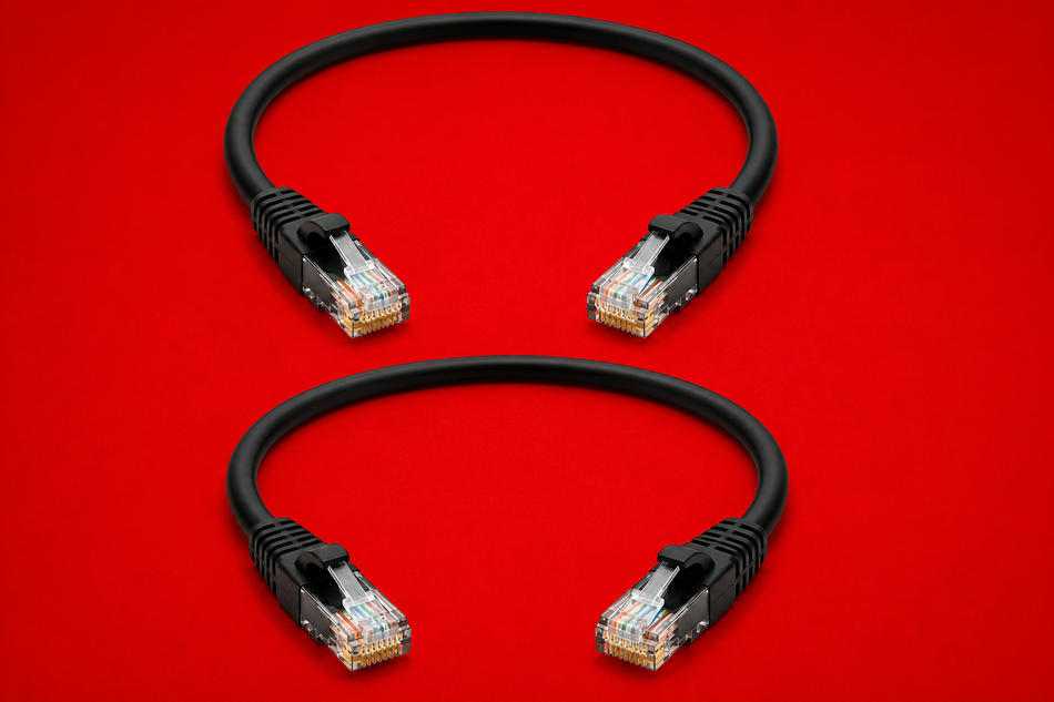 Cat 6 Ethernet Cable 3FT | 10Gbps High-Speed Pure Copper UTP Patch Cable – Black