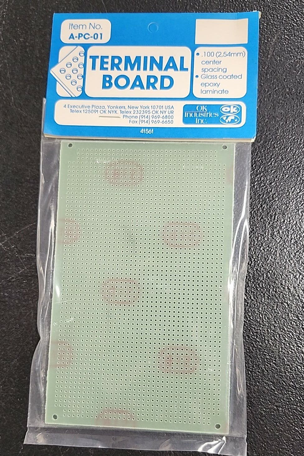 A-PC-01 Terminal Board 0.1" Spacing Epoxy Laminate