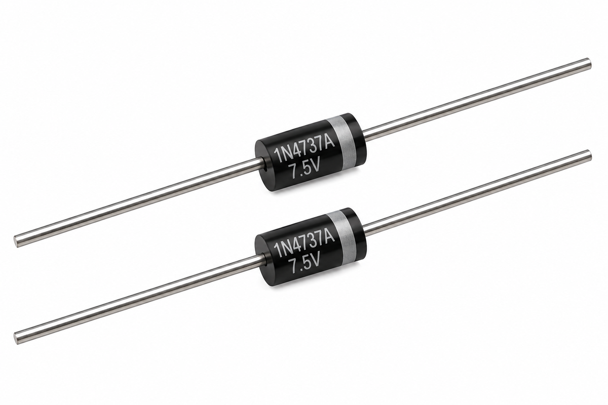 1N4737A Zener Diode – 7.5V 1W ±5% DO-41 (2-Pack)