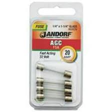 Jandorf 20A AGC Fast Acting Glass Fuse 1/4" x 1-1/4" Glass #60639