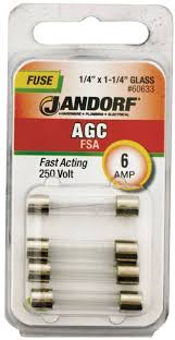 Jandorf Fast Acting 250 Volt 6 Amp Fuse #60633