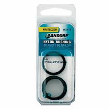 Jandorf Conduit Bushing, Nylon, Black, 3/4 in Dia Panel Hole, 1/4 in Thick Panel 3pk #61444