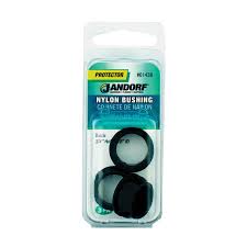 Jandorf Conduit Bushing, Nylon, Black, 5/8 in Dia Panel Hole, 0.406 in Thick Panel 3pk #61438
