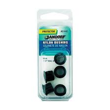Jandorf Conduit Bushing, Nylon, Black, 5/16 In Dia Panel Hole, 0.406 In Thick Panel 5pk #61442