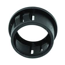 Jandorf Conduit Bushing, Nylon, Black, 1/2 In Dia Panel Hole, 0.406 In Thick Panel 3pk #61435