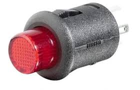 RadioShack 275-0009 Illuminated Push-Button Switch, SPST, Red LED