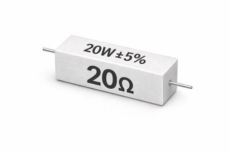 PANMILED 20W Cement Resistor, ±5% Ceramic Wirewound Power Resistor (15Ω–750Ω) High Watt Fixed Resistor