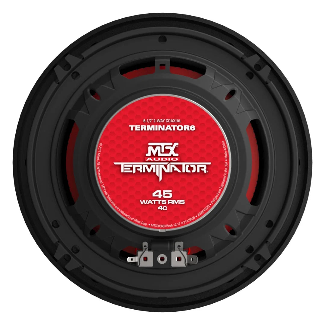 MTX Terminator 65 6.5in 2-Way 45W RMS 4 Ohm Coaxial Speakers (Pair)