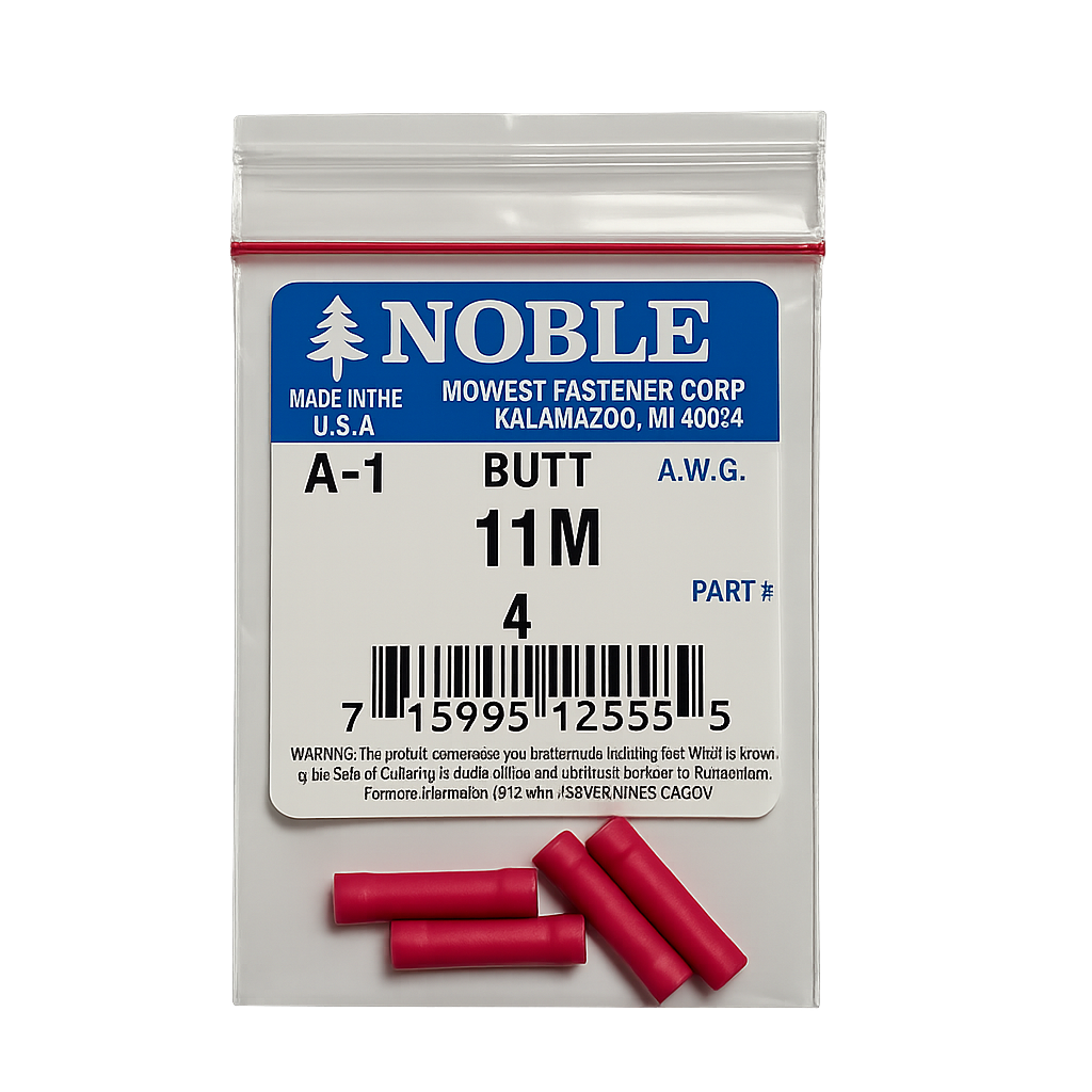 Noble Terminal Butt Splice Vinyl – 22-18GA (4-Pack) #11M