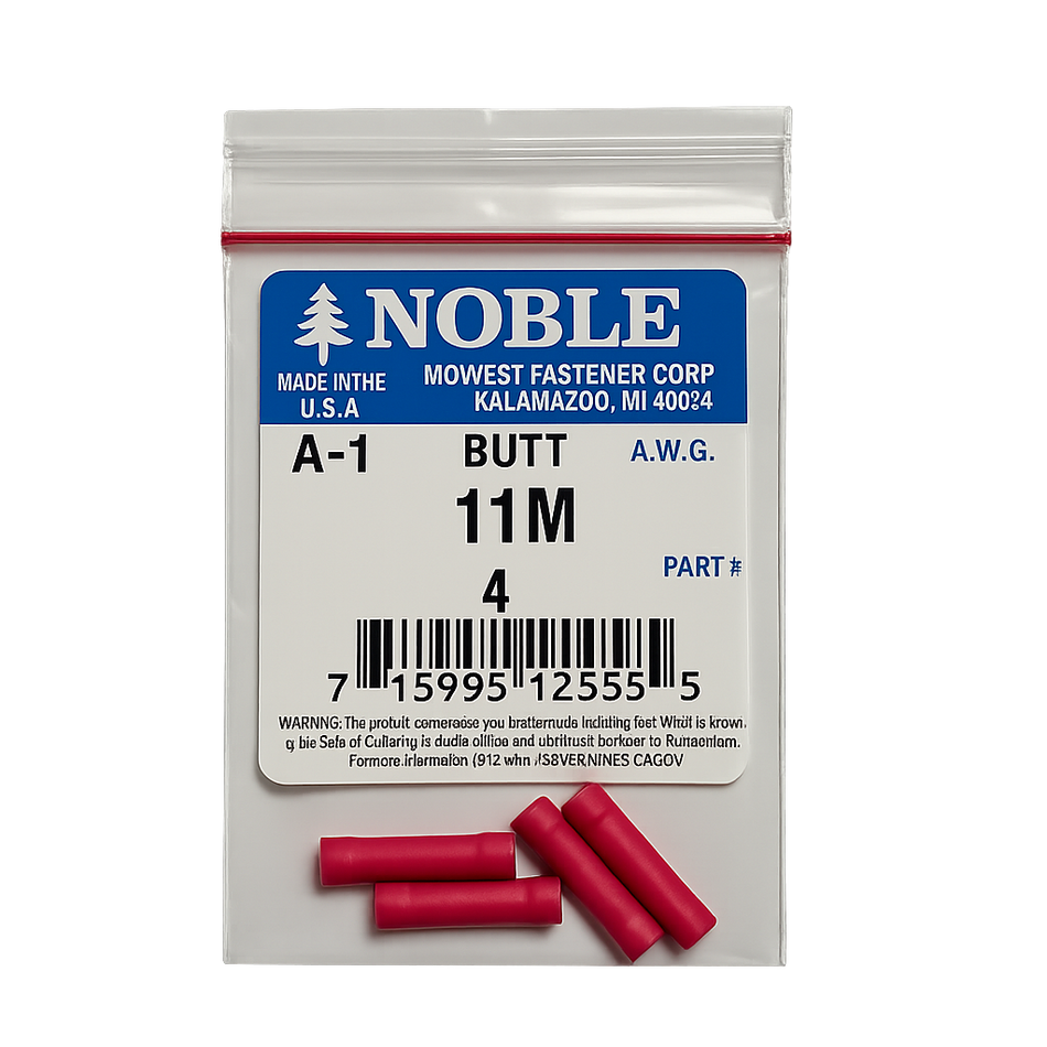 Noble Terminal Butt Splice Vinyl – 22-18GA (4-Pack) #11M