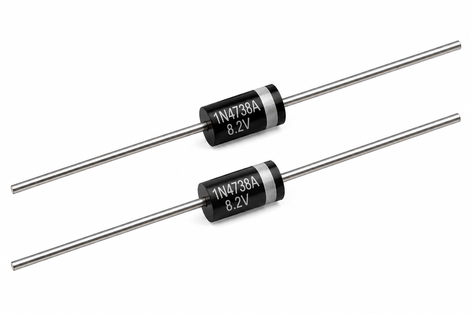 1N4738A Zener Diode – 8.2V 1W ±5% DO-41 (2-Pack)