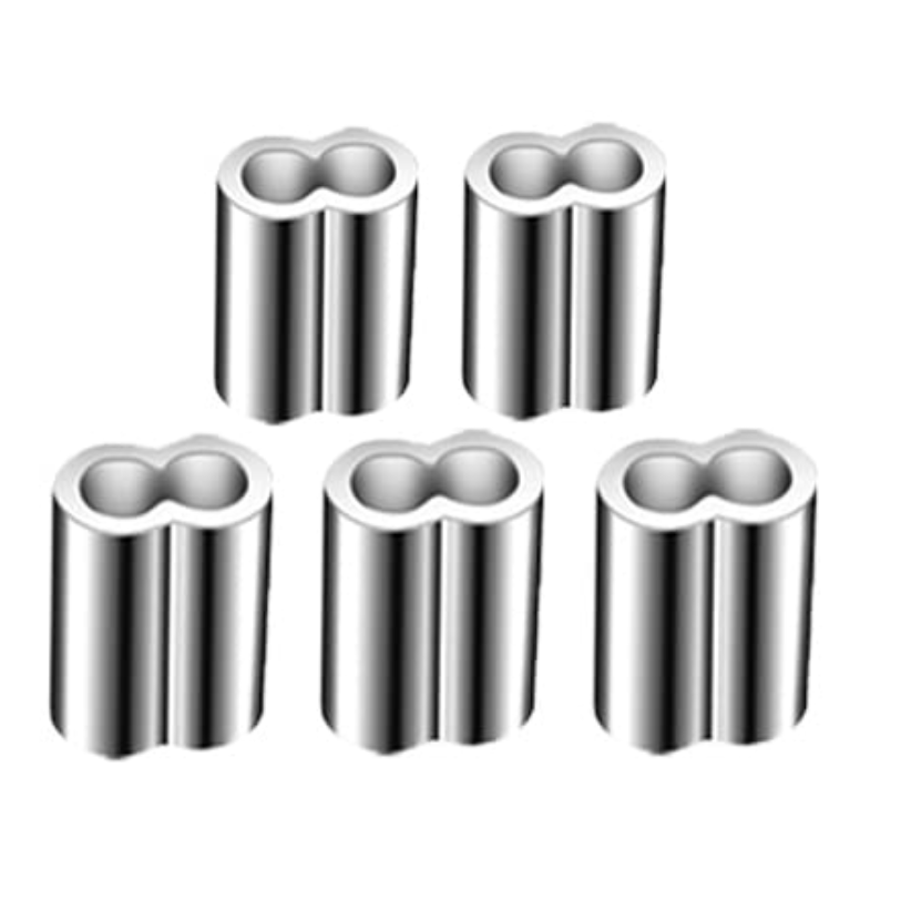 1/16” Guy Wire Aluminum Sleeve (Crimp Ferrule) 5 Pack