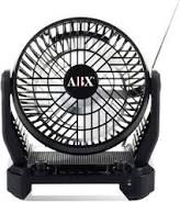 Audiobox® 3-Speed Portable Solar-Rechargeable Fan