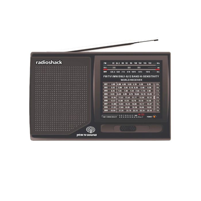 RadioShack World Receiver Portable Radio – AM/FM/SW/TV Bands