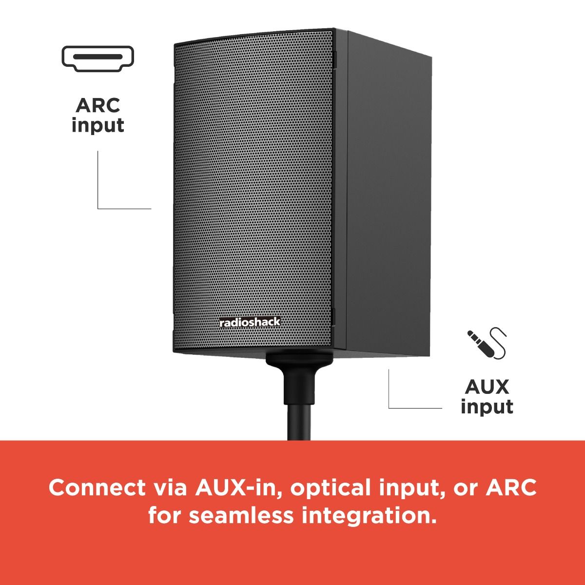 RadioShack 240W Tower Speaker with FM Radio & Karaoke Function