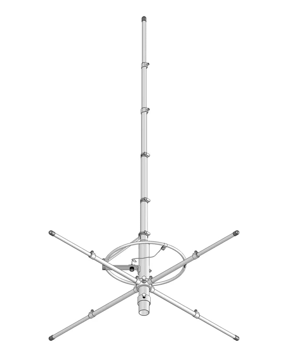 maco v58a - 26-33 MHZ 5/8 Wave Vertical Antenna w/Ground Plane - 1200W Power Handling
