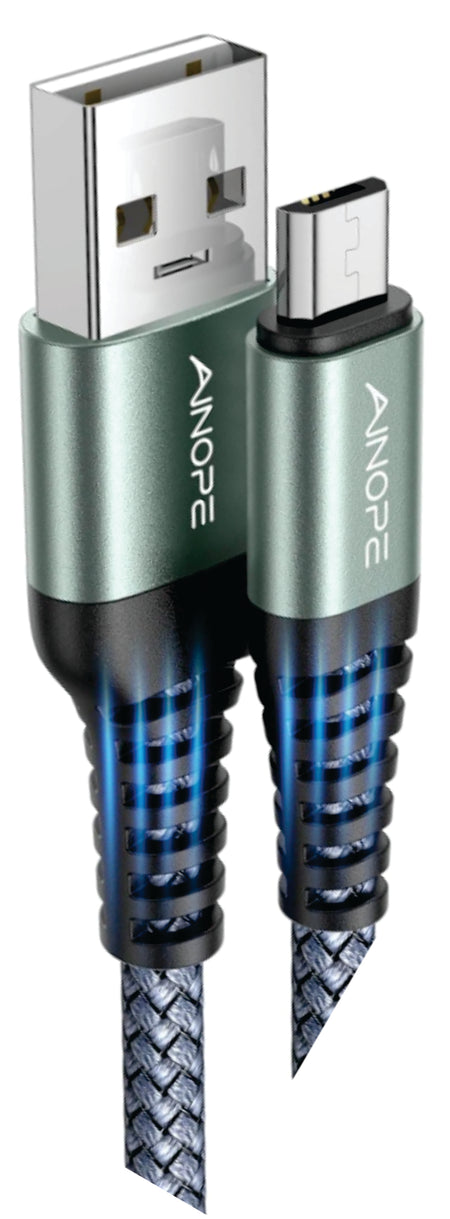 Micro USB Cable – 6.6ft, Nylon Braided, 2.4A, High Speed Charge & Sync