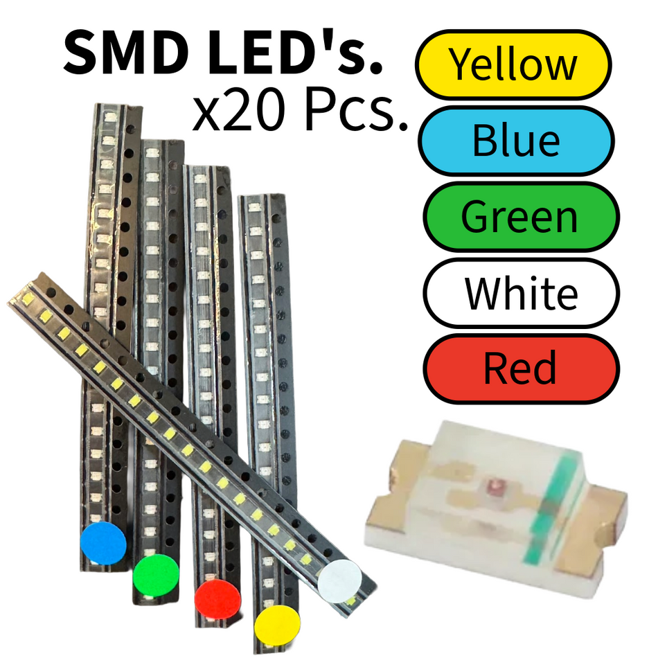 SMD LED JTAREA 0805 - Multi Color Pack's