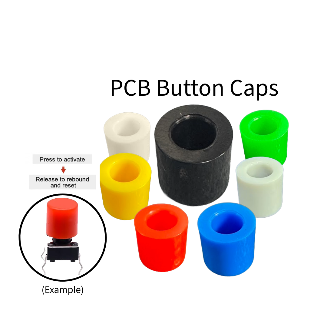 Electronics PCB Prototyping Button Caps 5-Pack