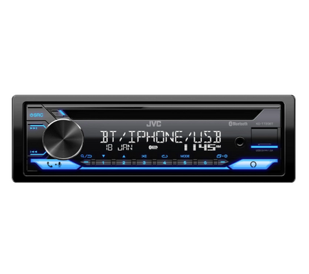 JVC KD-T720BT Single DIN CD Receiver with Bluetooth