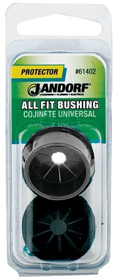 Jandorf Conduit Bushing, 3/4 in Dia Cable, Nylon, Black, 1 in Dia Panel Hole, 0.453 in Thick Panel 2pk #61402